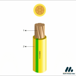 CABLE NH-90 750V LIBRE HALOGENO 2.5MM2 AMAR/VERD FREETOX- INDECO