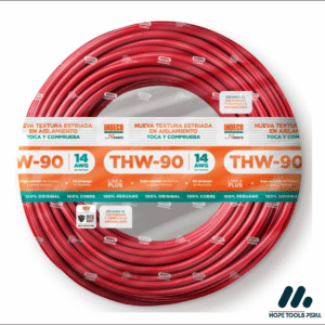 CABLE 750V PVC 14AWG ROJO THW-90 + PLUS - INDECO